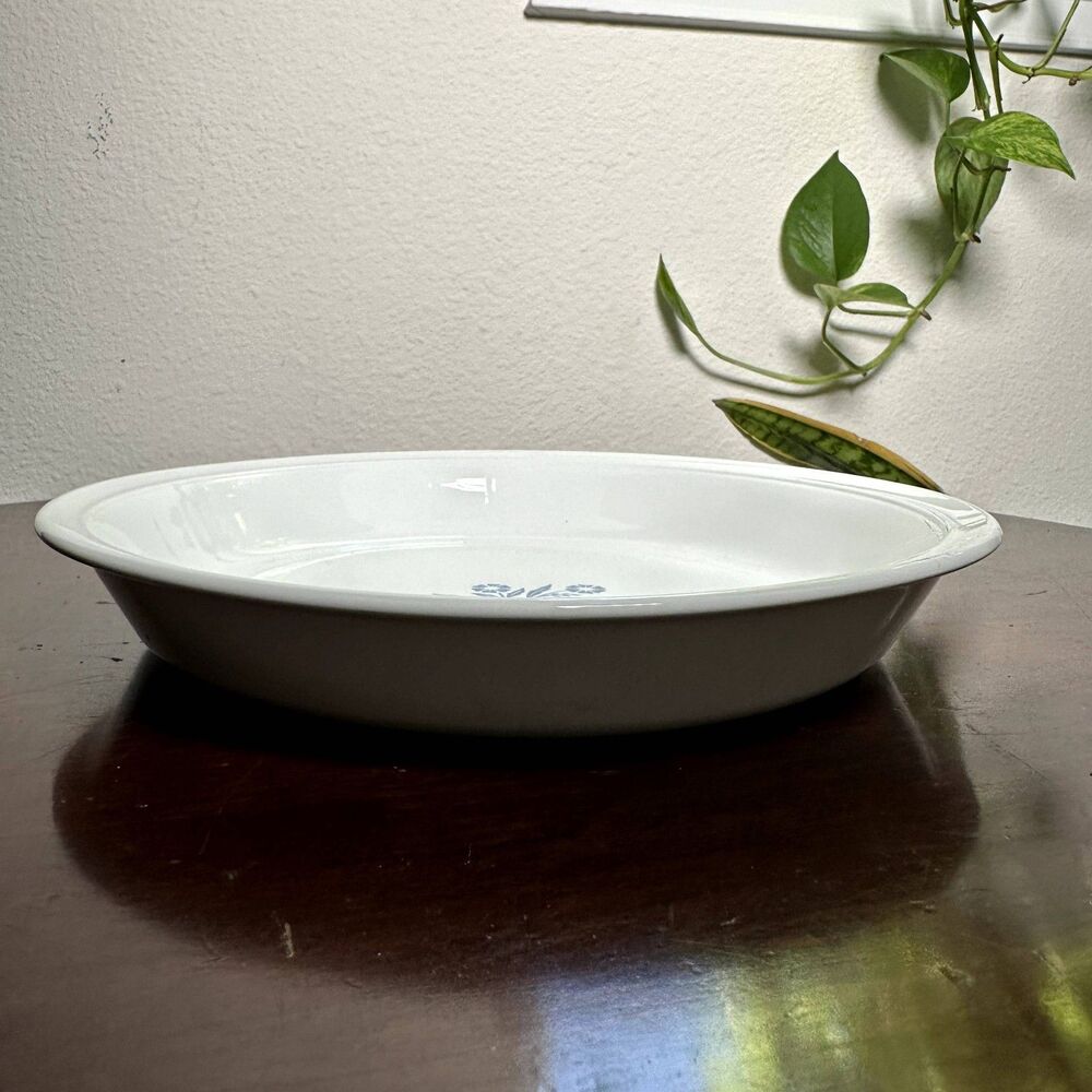 Vintage Corning Ware 9" Pie Plate Blue Cornflower P-309 USA Baking Dish - Picture 7 of 7